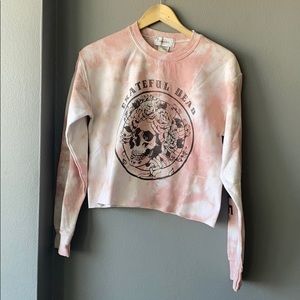 Grateful Dead Tie Dye Crop Hoodie
